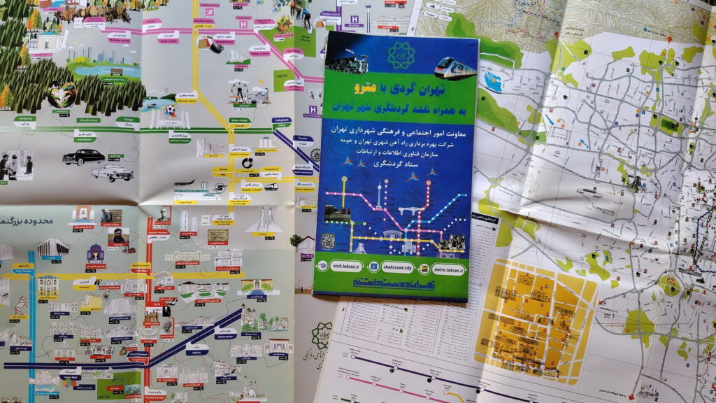 نقشه گردشگری مترو تهران